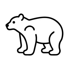 Illustration of a bear this simple and modern design is perfect for a variety of projects, from childrens books to logos