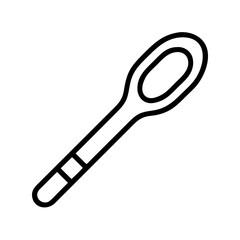Vector art of a simple outline of a spoon, perfect for culinary designs, recipe illustrations, or kitchenthemed projects
