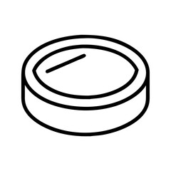 Vector art of puck with a line, a symbol of the sport, representing competition, skill, and the thrill of the game, perfect for sports designs