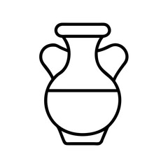 Vector art of classic amphora vase with handles, a timeless piece of art, perfect for adding a touch of sophistication to any space
