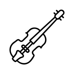 Fototapeta premium Vector art of elegant violin illustration, showcasing the beauty of classical music and stringed instruments in a minimalist design