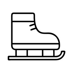 Vector art of ice skate, a specialized boot with a blade attached, used for gliding across ice surfaces in winter sports and recreation