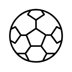 Fototapeta premium Vector art of a classic soccer ball with a pattern of hexagons and pentagons, a simple line drawing of a football