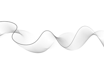 colorful abstract waves design elements isolated on transparent background