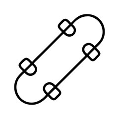 Vector art of skateboard icon skateboarding outline icon vector illustration sport equipment for extreme activity and recreation