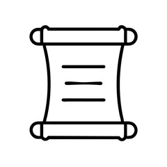 Vector art of ancient scroll, representing historical document, knowledge, and vintage writing with elegant curves and classic design