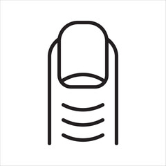 nail, fingers icon. Simple thin line, outline illustration of Beauty icons