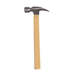Simple vector illustration of a hammer tool with clean lines and minimal style, perfect for construction, repair, and hardware graphics