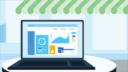 Online Store Dashboard with Sales Analytics and Business Metrics Display