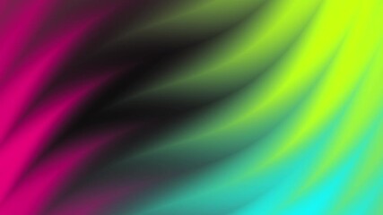Vibrant, abstract swirl of magenta, lime, teal, and cobalt arches creating luminous waves in motion - Powered by Adobe