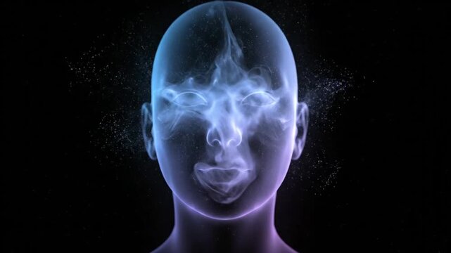 3D Animation of Human Head with Sinuses and Brain Activity.