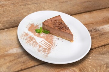 An exquisite slice of tasty sweet cake