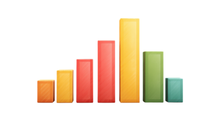 Bar graph icon isolated on white on white background