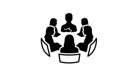 Group of people discussing brainstorming meeting communication concept