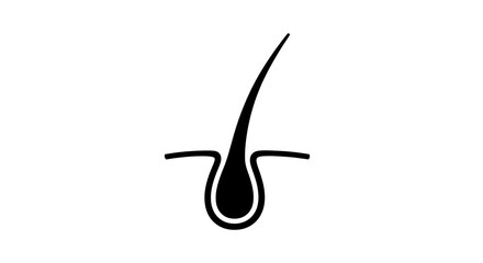 Hair follicle illustration medical symbol
