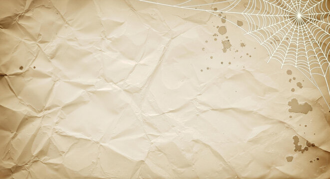 Creepy vintage backdrop for Halloween party decor featuring spider web details