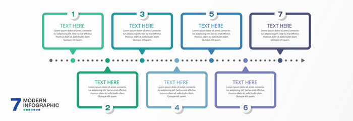 Square infographic 7 process.