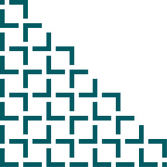 Abstract geometric corner decoration in a simple style
