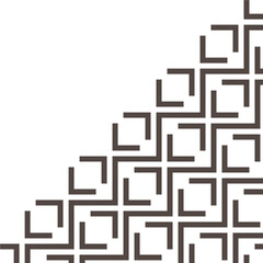 Abstract geometric corner decoration in a simple style