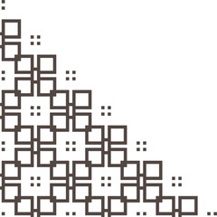 Abstract geometric corner decoration in a simple style