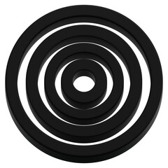 Layered Black Circle Rings