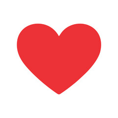 vector red heart on white background