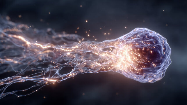 A dramatic visualization of NETosis, where a neutrophil self-destructs, casting a DNA net to trap pathogens.