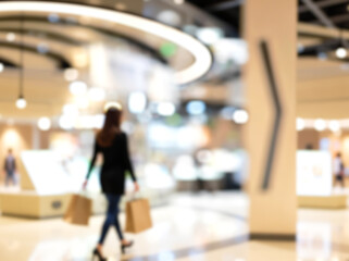 Abstract bokeh background - Beijing modern shopping mall