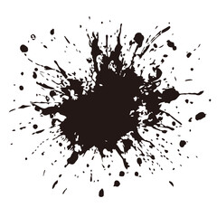 インクの飛び散り・スプラッシュ素材｜Ink Splash Effect, インク汚れ, 黒スミ, 抽象デザイン, ベクター, 背景装飾, カットアウト