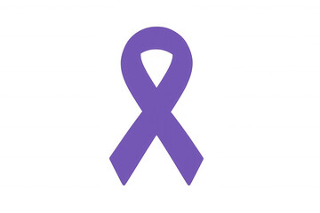 Purple awareness ribbon symbolizing support for various causes, health conditions, research, and advocacy efforts