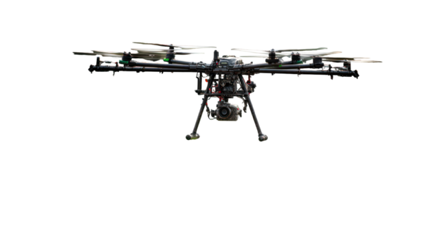 Intricate mechanical device isolated on transparent background