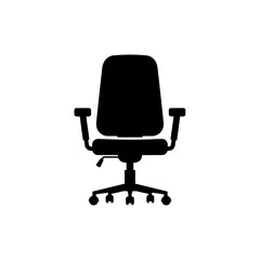 Black office chair silhouette