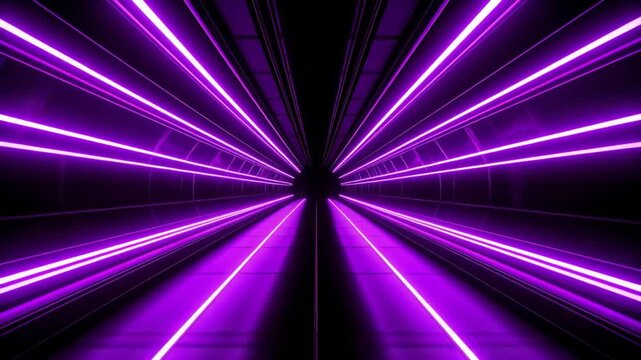 Purple neon tunnel futuristic design