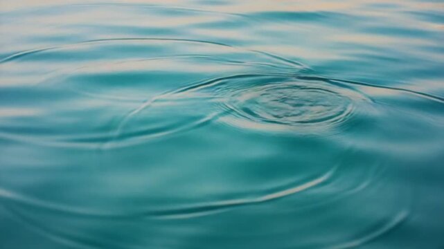 Ripples forming concentric circles on the surface of a body of water in a close up view nature texture background video