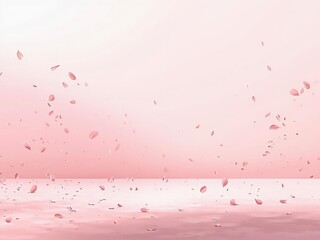 舞い散る桜の花びらの背景イラスト