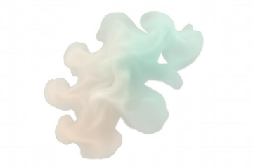 Abstract pastel smoke cloud flowing, creating soft gradient fluid shapes, ethereal vapor effect with transparency