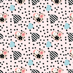 seamless pattern with hearts