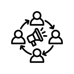 Employee Engagement line icon