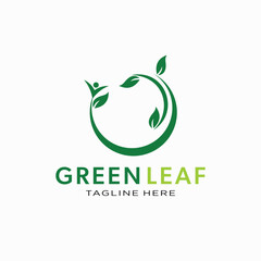 Green Leaf Logo for Organic Products