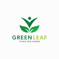 Green Leaf Logo for Organic Products