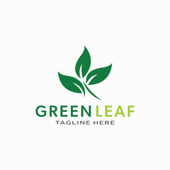 Green Leaf Logo for Organic Products