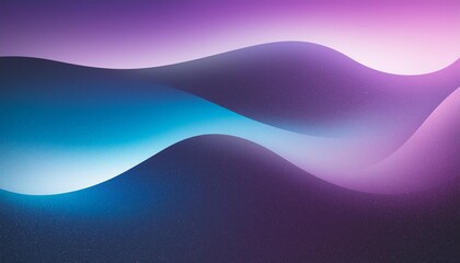 Noisy color gradient background with dark grain and purple, blue and white fluid waves.