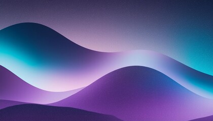 Noisy color gradient background with dark grain and purple, blue and white fluid waves.