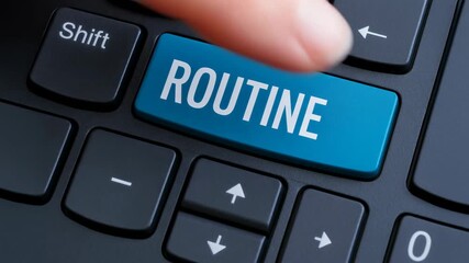 Efficient task management routine boosts productivity and workflow with keyboard key use for smooth daily task organization and effective work