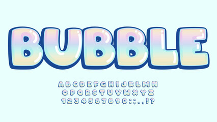 colorful bubble cartoon rounded typography © Patrick