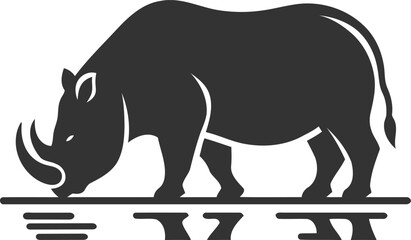 Black vector of a babirusa silhouette illustration