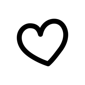 Naklejki Black Heart Outline on Transparent Background Simple Love Symbol Design in Vector Format with Minimalist Aesthetic for Graphic Design Projects
