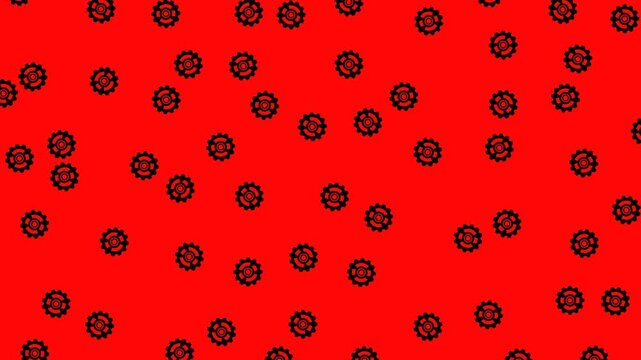 Seamless pattern of mechanical gears and cogs, clean vector style, perfect for industrial backgrounds, machinery, and engineering designs.