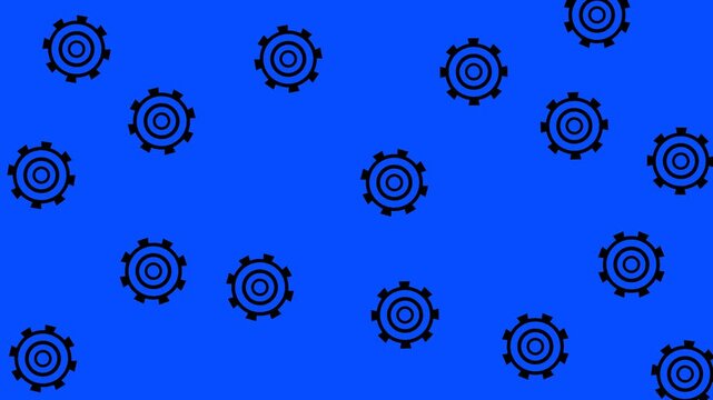 Industrial seamless vector pattern with gears, cogs, and machinery symbols, ideal for product design and digital use.
