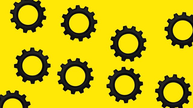 cogwheel pattern, clean vector design with minimal lines, perfect for industrial branding and mechanical projects.